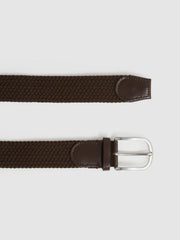 Basket Weave Belt Dark Brown | Mens