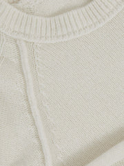 9-13 yrs Wool-Cashmere Reverse-Seam Jumper Off White | Children