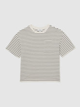 13-14 yrs Cotton-Blend Stripe T-Shirt White/Navy | Children