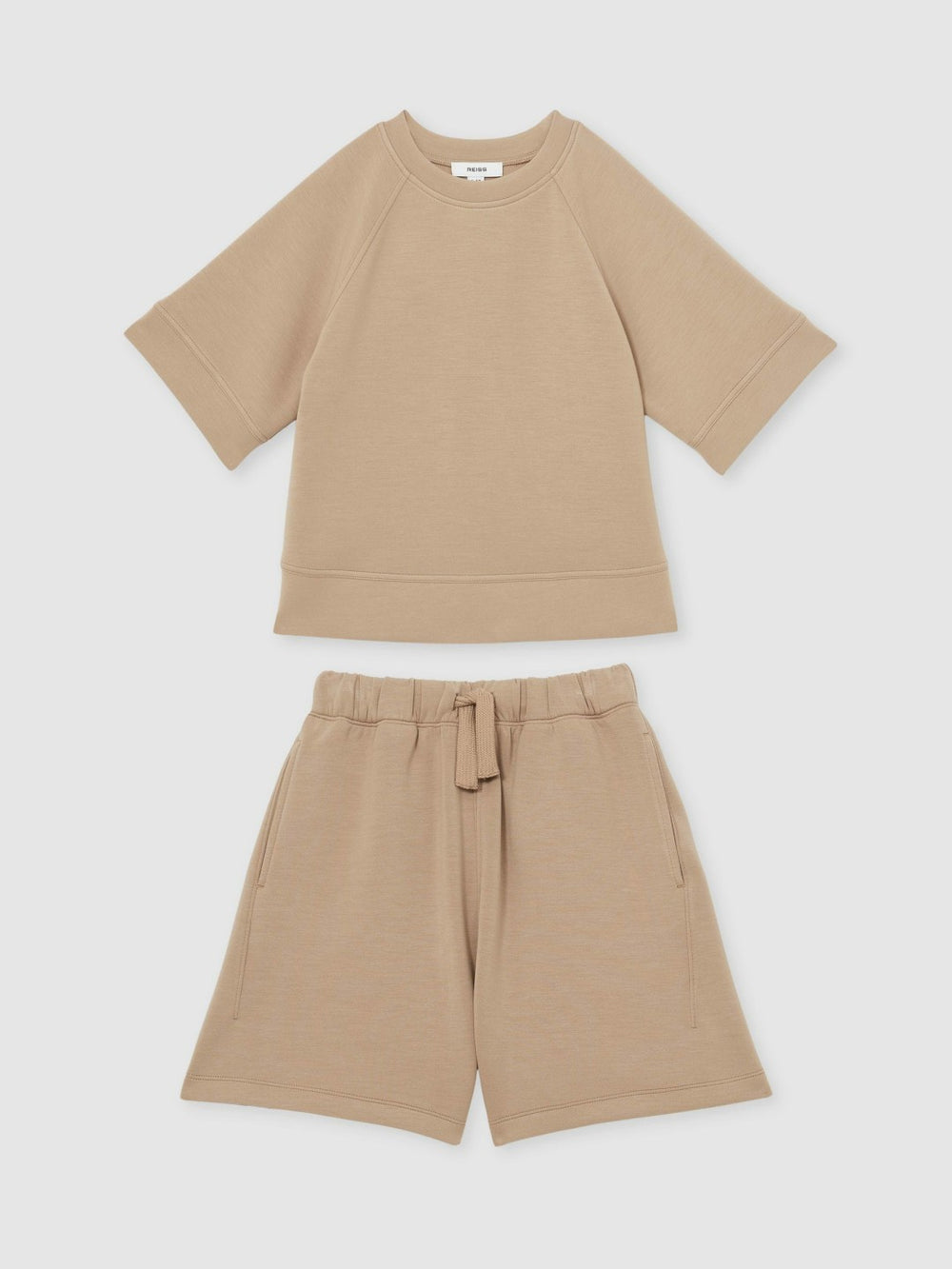 13-14 yrs Modal-Blend Sweatshirt And Shorts Set Mink | Children