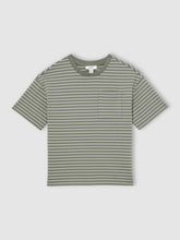 13-14 yrs Cotton-Blend Stripe T-Shirt Sage/White | Children