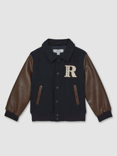 13-14 yrs Motor Cars Press-Stud Bomber Jacket Navy/Brown | Children