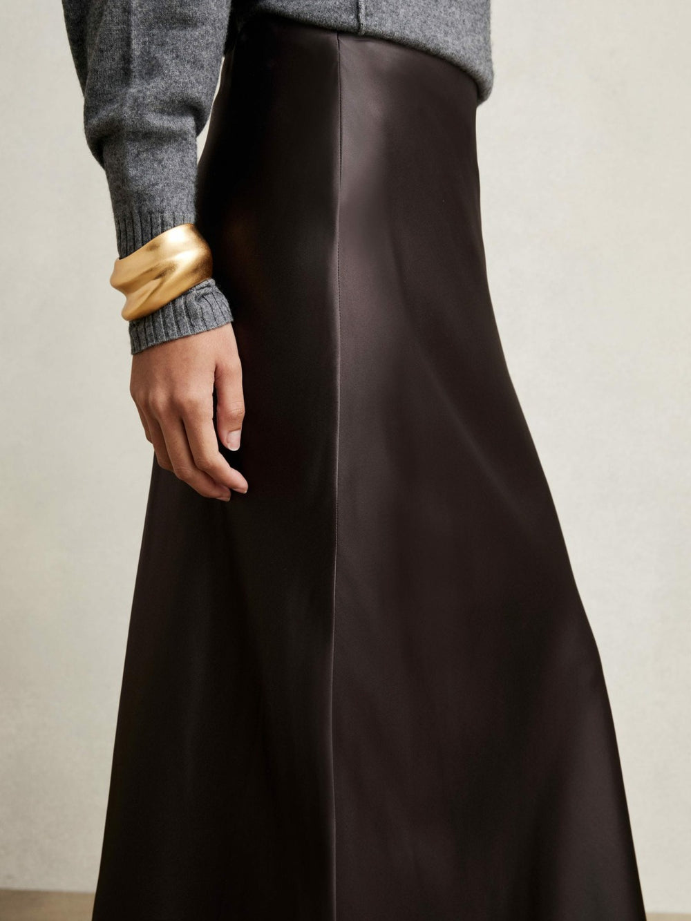 Silk Slip Maxi Skirt Mauve | Womens