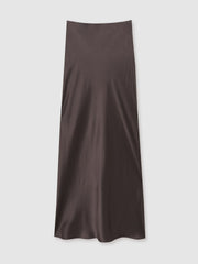 Silk Slip Maxi Skirt Mauve | Womens