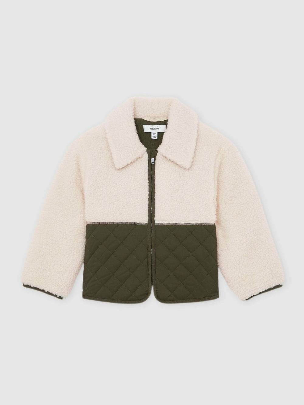 13-14 yrs Quilted Borg Jacket Ecru | Children