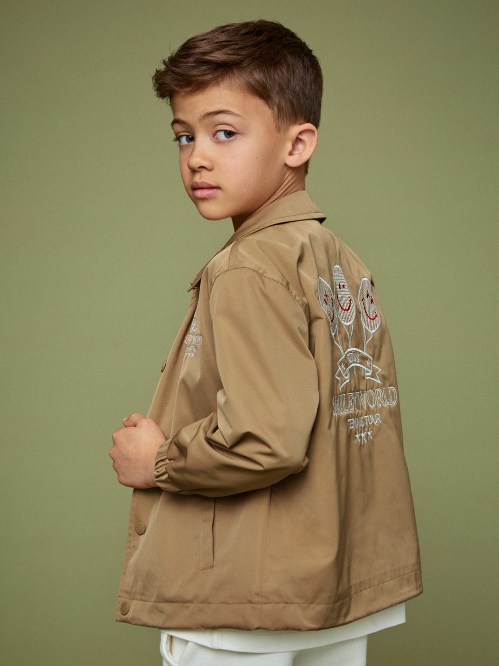 9-13 yrs SmileyWorld Harrington Jacket Stone | Children