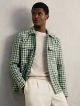 Woven Check Twin Pocket Overshirt Green Multi | Mens