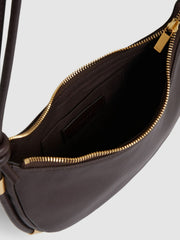Leather Rope Strap Shoulder Bag Oxblood | Womens