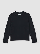 13-14 yrs Wool-Blend Open-Stitch Jumper with Cashmere Navy | Children