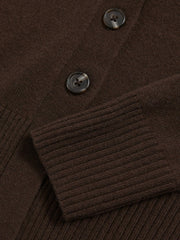 9-13 yrs Wool-Blend Fitted Cardigan With Cashmere Brown | Children