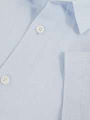 3-9 yrs Short Sleeve Linen Shirt Pale Blue | Children