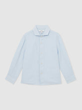 13-14 yrs Linen Cutaway Collar Shirt Pale Blue | Children