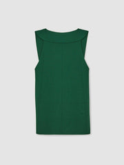 Low-Back Rib-Knit Vest Green | Womens
