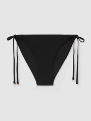Side Tie Bikini Bottoms Black | Womens
