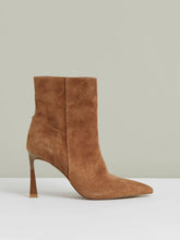 Suede High Heeled Ankle Boots Tan | Womens