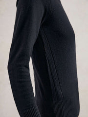Wool-Blend Open-Stitch Jumper with Cashmere Navy | Womens