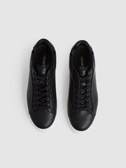 Leather Low-Top Trainers Black | Womens