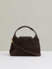 Suede Shoulder Bag Chocolate | Womens