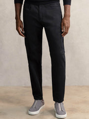 Cotton-Lyocell Cargo Trousers Navy | Mens