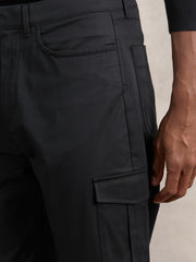 Cotton-Lyocell Cargo Trousers Navy | Mens