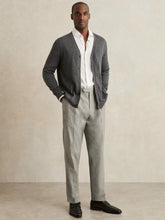 Regular Fit Herringbone Trousers With Cotton Grey | Mens