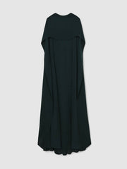 Petite Crepe Cape Maxi Dress Teal Green | Womens