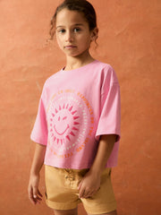 4-9 yrs SmileyWorld | Sun-Print T-Shirt Pink | Children