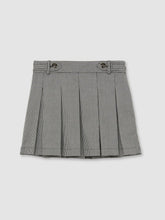 Houndstooth Check Pleated Skirt Black/White | Children