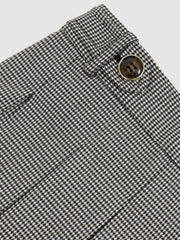 Houndstooth Check Pleated Skirt Black/White | Children