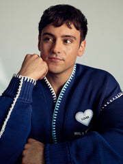 | Tom Daley Lover Knit Cardigan Navy Blue | Mens