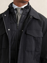 Removable-Gilet Safari Jacket Navy | Mens