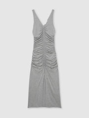 Stretch-Modal Ruched Jersey Dress Grey | Womens