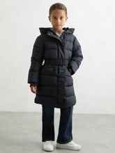Longline Hooded Puffer Coat Navy | Children