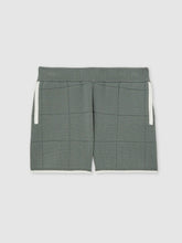 9-12 yrs Tipped Knit Stitch-Detail Shorts Dark Sage Green | Children
