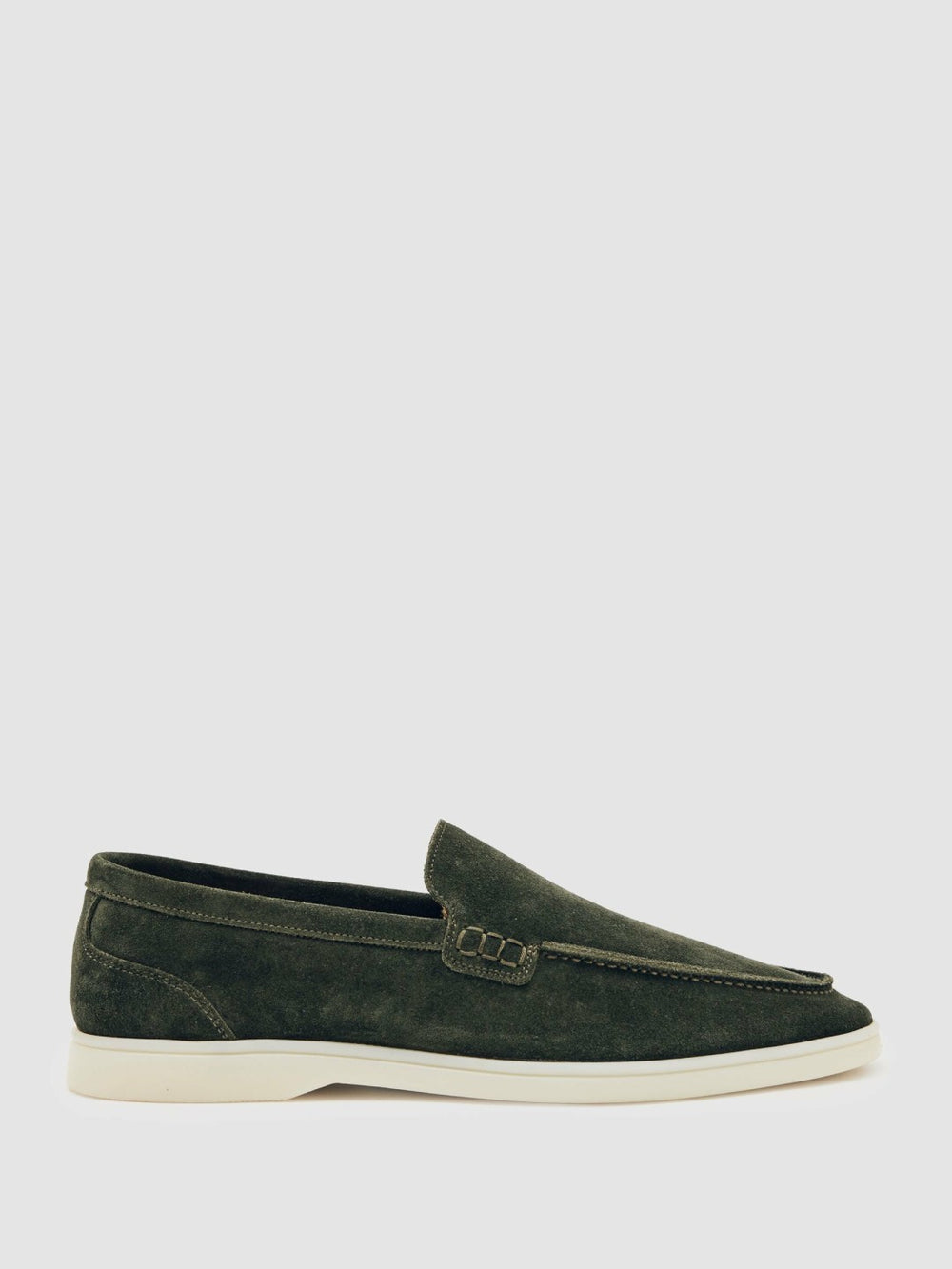Suede Slip-On Loafers Forest Green | Mens