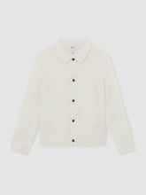 13-14 yrs Wool V-Stitch Button-Through Cardigan Off White | Children