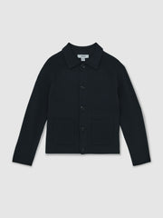9-13 yrs Button-Through Knitted Cardigan Navy | Children