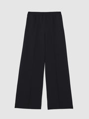 Petite Wide Leg Elasticated Waist Trousers Navy | Womens