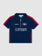 3-9 yrs Superman Towelling Polo Shirt Blue/Red | Children