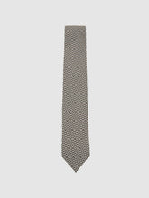 Silk Geometric-Print Tie Chocolate Brown Multi | Mens