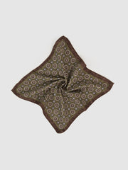 Silk Medallion Paisley Pocket Square Sage | Mens