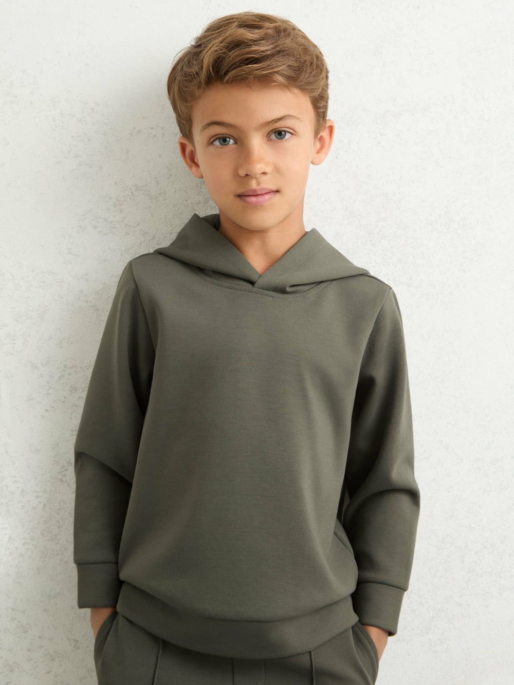 3-9 yrs Interlock Jersey Hoodie Dark Sage | Children