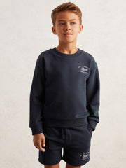 3-9 yrs Cotton Blend Motor Cars Sweatshirt Washed Blue | Children