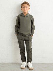 9-13 yrs Interlock Jersey Hoodie Dark Sage | Children