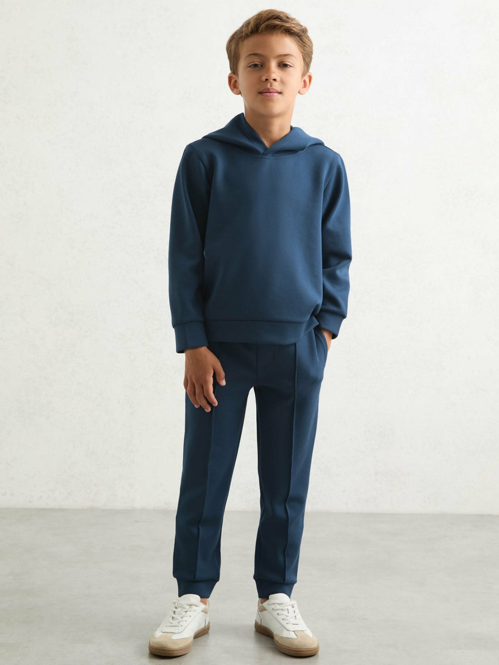 Interlock Jersey Hoodie Ocean Blue | Children