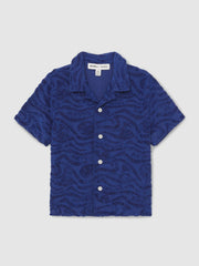13-14 yrs SmileyWorld Wave Texture Shirt Bright Blue | Children