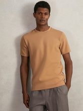 Interlock Jersey Crew Neck T-Shirt Light Camel Brown | Mens