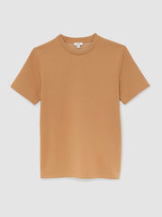Interlock Jersey Crew Neck T-Shirt Light Camel Brown | Mens
