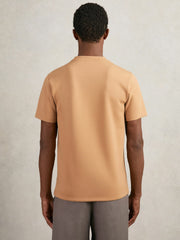 Interlock Jersey Crew Neck T-Shirt Light Camel Brown | Mens
