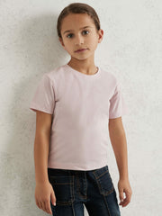 9-13 yrs Cotton Crew Neck T-Shirt Pink | Children